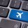 Keyboard with airplane