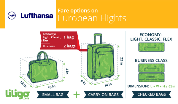 Luggage with Lufthansa: prices, weights and dimensions - Traveler's Edition