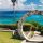 Moon gate next to the sea in Bermuda