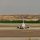 Plane on the runway at Madrid Airport