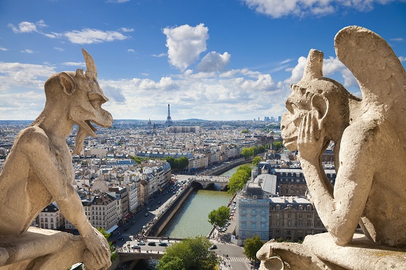 Gargoyles on Notre Dame in Paris