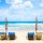 Beach deck chairs Thailand summer