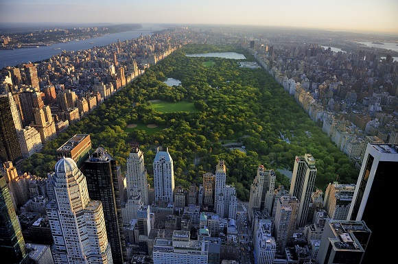 Central Park aerial view