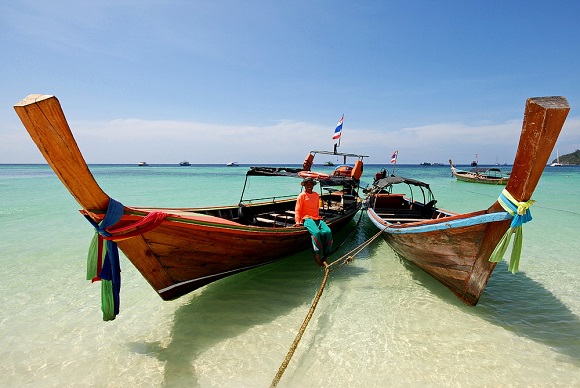 Thailand beach boats