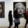 People in museum art exhibition