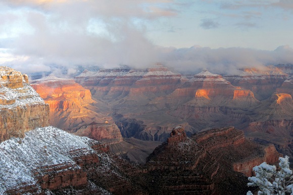 Grand Canyon winter snow