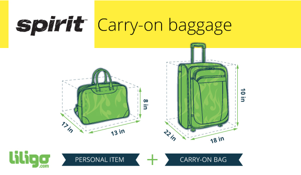 spirit travel bag size