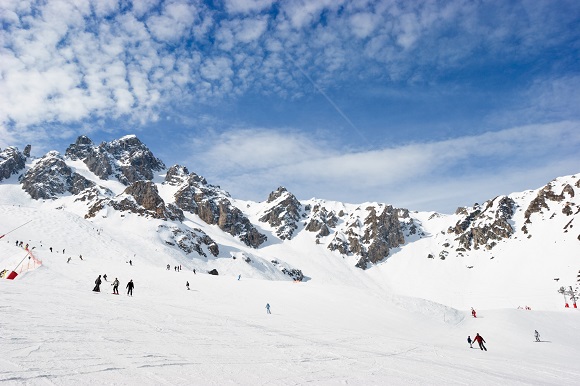 Courcheval skiing in France