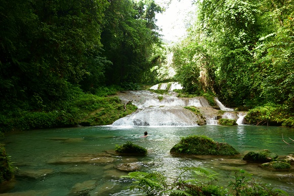 Reach Falls waterfall in Jamaica