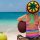 Woman playing guitar on beach in Jamaica