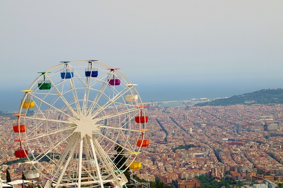 Ferris wheel in Barcelona