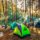 Camping tents in forest
