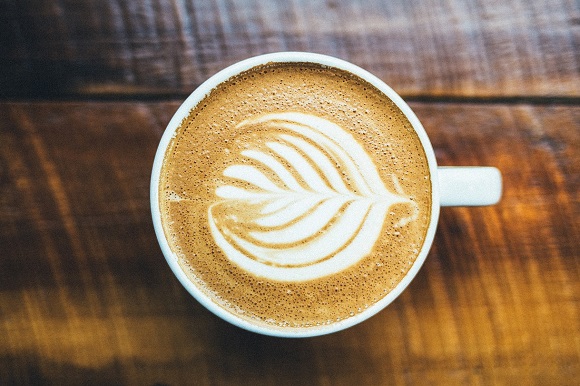 Cup of coffee latte art