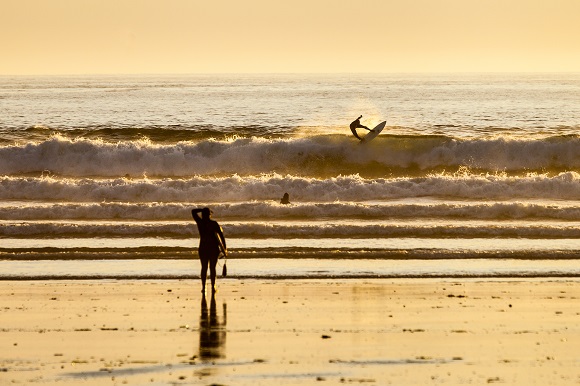 Surfers at Tofino, BC
